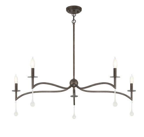 Laramie 5-Light Chandelier in Chelsea Walnut
