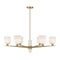 Collier 6-Light Chandelier in Warm Brass