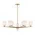 Collier 6-Light Chandelier in Warm Brass