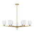 Collier 6-Light Chandelier in Warm Brass