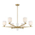 Collier 6-Light Chandelier in Warm Brass