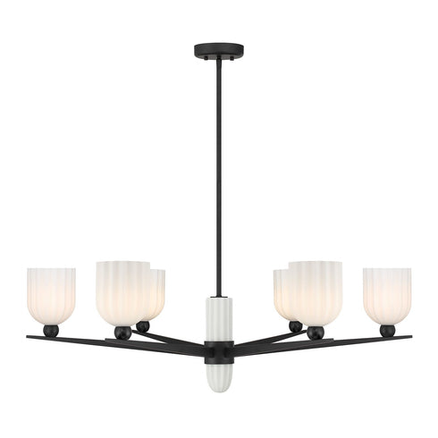 Collier 6-Light Chandelier in Warm Brass
