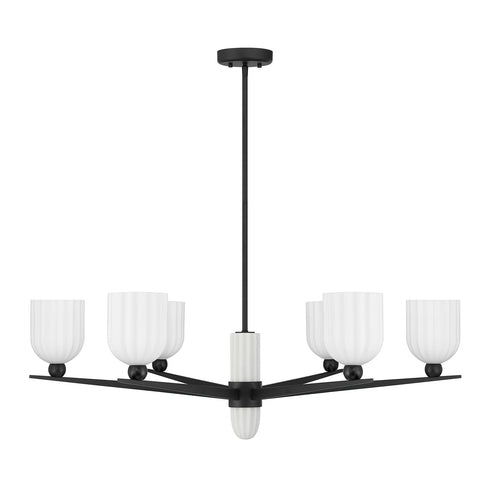 Collier 6-Light Chandelier in Warm Brass