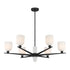 Collier 6-Light Chandelier in Warm Brass