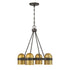 Andover 4-Light Chandelier in Mediterranean Bronze and Riviera Brass