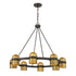 Andover 8-Light Chandelier in Mediterranean Bronze and Riviera Brass
