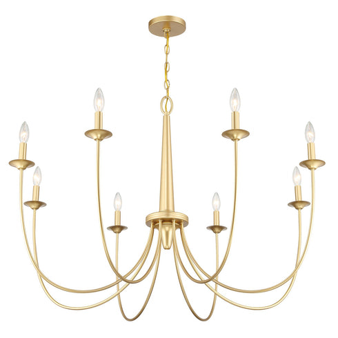 Stonecrest 8-Light Chandelier in French Gold