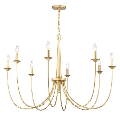 Stonecrest 8-Light Chandelier in French Gold
