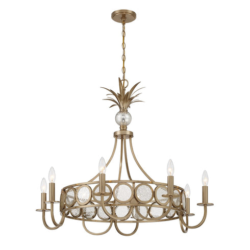 Hearst 8-Light Chandelier in Noble Brass