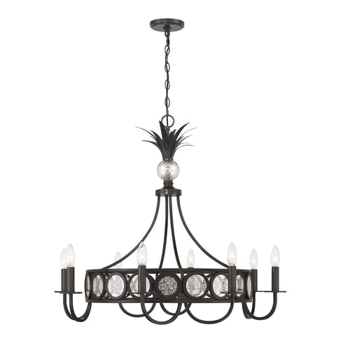Hearst 8-Light Chandelier in Noble Brass