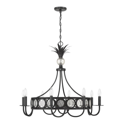 Hearst 8-Light Chandelier in Noble Brass