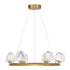 Castello 6-Light Chandelier in Warm Brass