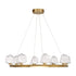 Castello 8-Light Chandelier in Warm Brass