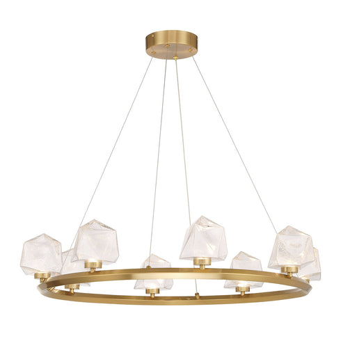 Castello 8-Light Chandelier in Warm Brass