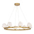 Castello 8-Light Chandelier in Warm Brass