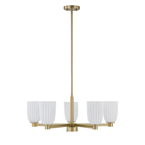 Baldwin 5-Light Chandelier in Noble Brass