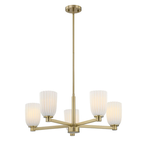 Baldwin 5-Light Chandelier in Noble Brass