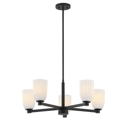 Baldwin 5-Light Chandelier in Noble Brass