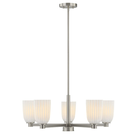 Baldwin 5-Light Chandelier in Noble Brass