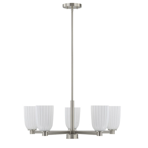 Baldwin 5-Light Chandelier in Noble Brass