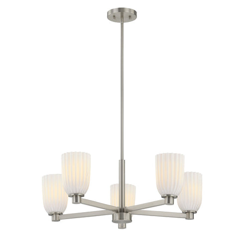 Baldwin 5-Light Chandelier in Noble Brass