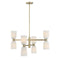 Baldwin 8-Light Chandelier in Noble Brass
