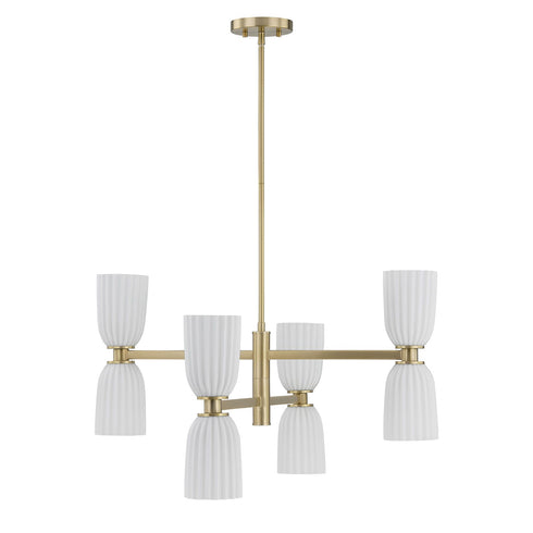 Baldwin 8-Light Chandelier in Noble Brass