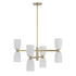 Baldwin 8-Light Chandelier in Noble Brass