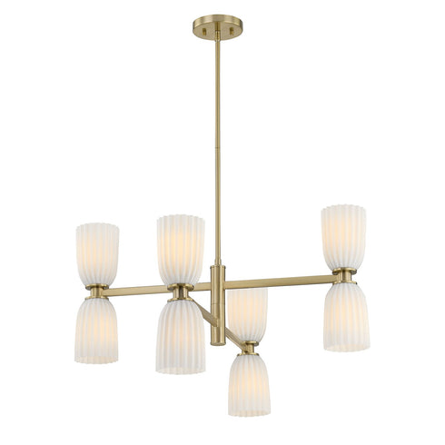 Baldwin 8-Light Chandelier in Noble Brass