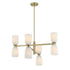 Baldwin 8-Light Chandelier in Noble Brass