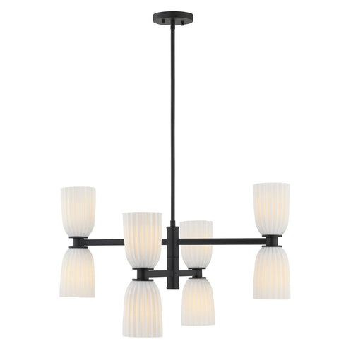 Baldwin 8-Light Chandelier in Noble Brass