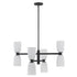 Baldwin 8-Light Chandelier in Noble Brass