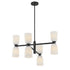 Baldwin 8-Light Chandelier in Noble Brass