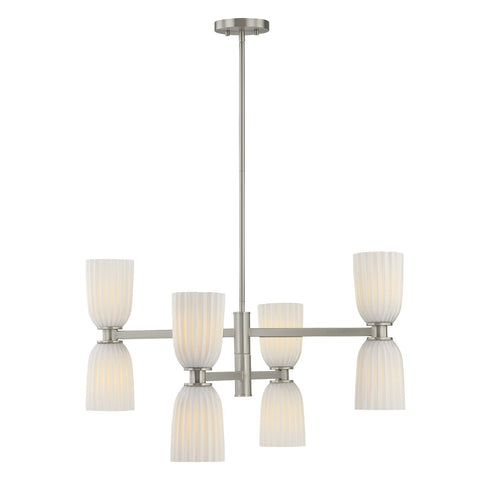 Baldwin 8-Light Chandelier in Noble Brass