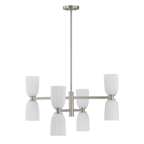 Baldwin 8-Light Chandelier in Noble Brass