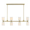 Baldwin 8-Light Linear Chandelier in Noble Brass