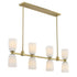 Baldwin 8-Light Linear Chandelier in Noble Brass