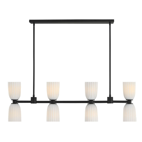 Baldwin 8-Light Linear Chandelier in Noble Brass