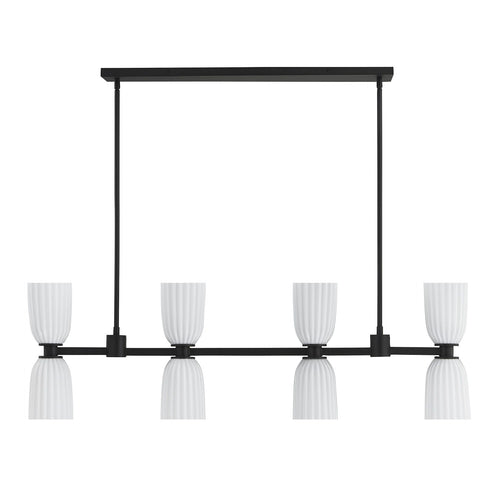 Baldwin 8-Light Linear Chandelier in Noble Brass