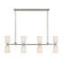 Baldwin 8-Light Linear Chandelier in Noble Brass