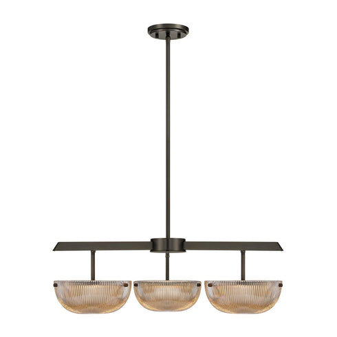 Hubbard 3-Light LED Chandelier in Noble Brass