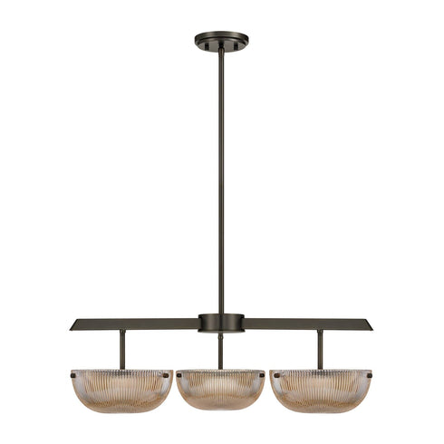 Hubbard 3-Light LED Chandelier in Noble Brass