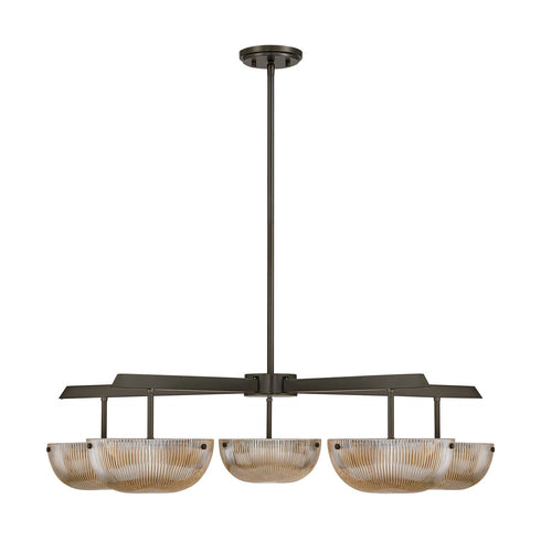 Hubbard 5-Light LED Chandelier in Noble Brass