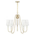 Sheldon 5-Light Chandelier in Noble Brass