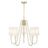 Sheldon 5-Light Chandelier in Noble Brass
