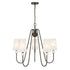 Sheldon 5-Light Chandelier in Noble Brass