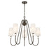 Sheldon 5-Light Chandelier in Noble Brass
