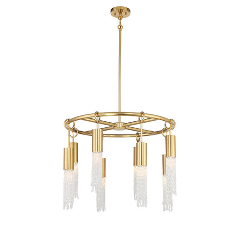 Chelsea 8-Light Chandelier in Warm Brass