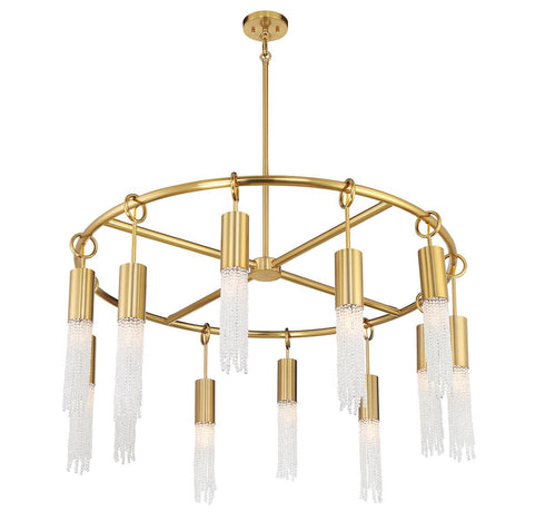 Chelsea 12-Light Chandelier in Warm Brass
