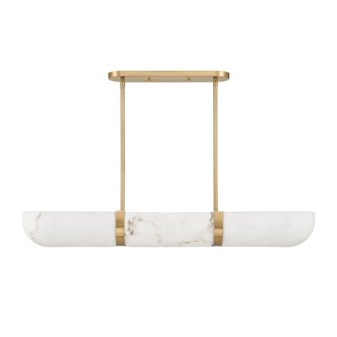 Chalfont 4-Light Chandelier in Warm Brass